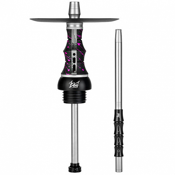 Кальян Alpha Hookah Beat Splash Grumpy прозрачная колба (Черный,Розовый, 40 см) в Сыктывкаре