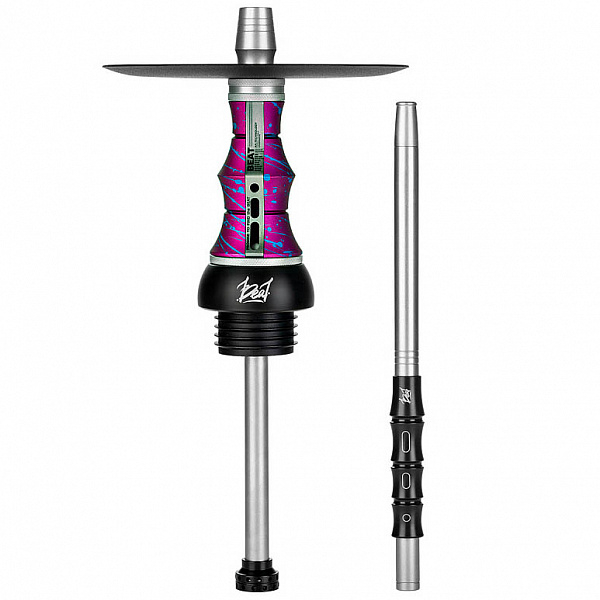 Кальян Alpha Hookah Beat Splash Sleepy прозрачная колба (Розовый,Синий, 40 см) в Сыктывкаре