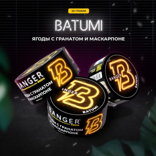 Табак Banger Batumi (Ягоды с Гранатом и Маскарпоне) 25 гр в Сыктывкаре