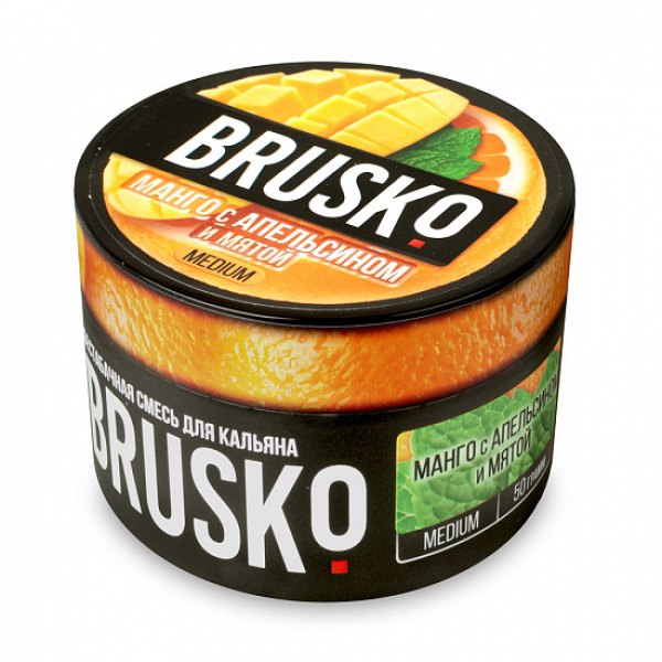 Смесь Brusko Medium Манго апельсин мята 50 грамм в Сыктывкаре