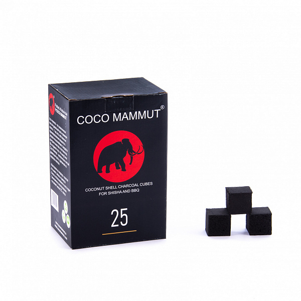 Уголь Cocomammut 25мм для кальяна - 1кг (72 шт) в Сыктывкаре