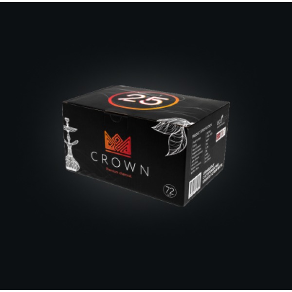 Уголь Crown 25 мм для кальяна (72 шт.) в Сыктывкаре