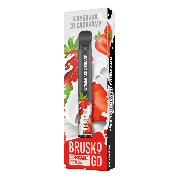 Одноразовая электронная сигарета Brusko Go Клубника Со Сливками 800 затяжек в Сыктывкаре
