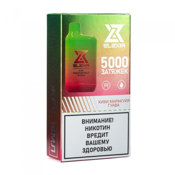 Elexir (Kiwi Passionfruit Guava (Киви маракуйя гуава)), 5000 тяг в Сыктывкаре