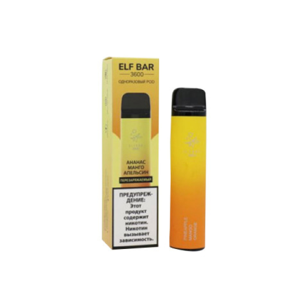 Elfbar (3600 (Ананас манго апельсин)), 3600 тяг в Сыктывкаре