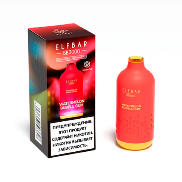 Elfbar BB3000 Арбузная жвачка, 3000 тяг в Сыктывкаре