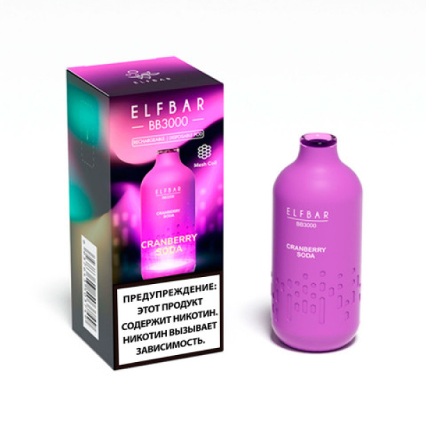 Elfbar BB3000 Клюквенная сода, 3000 тяг в Сыктывкаре