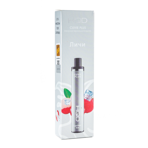 Одноразовая электронная сигарета HQD Cuvie Plus Lychee Ice (Личи Лёд) 1200 затяжек в Сыктывкаре