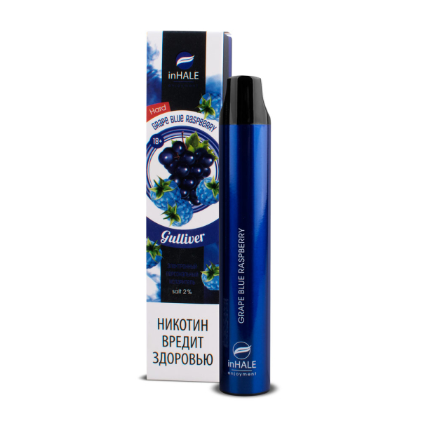inHale Guliver Hard Grape Blue Raspberry (Ежевика С Виноградом) 1500 затяжек в Сыктывкаре