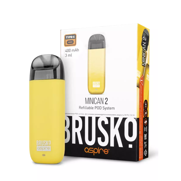 Brusko MINICAN 2 (400 мАч, Желтый) в Сыктывкаре