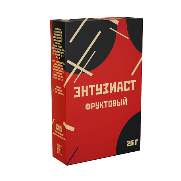 Табак ЭНТУЗИАСТ ФРУКТОВЫЙ 25 гр в Сыктывкаре