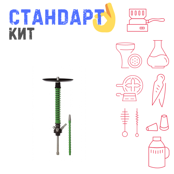 Набор с кальяном  Mamay Customs Coilovers v12 Зеленый/Черный СТАНДАРТ в Сыктывкаре