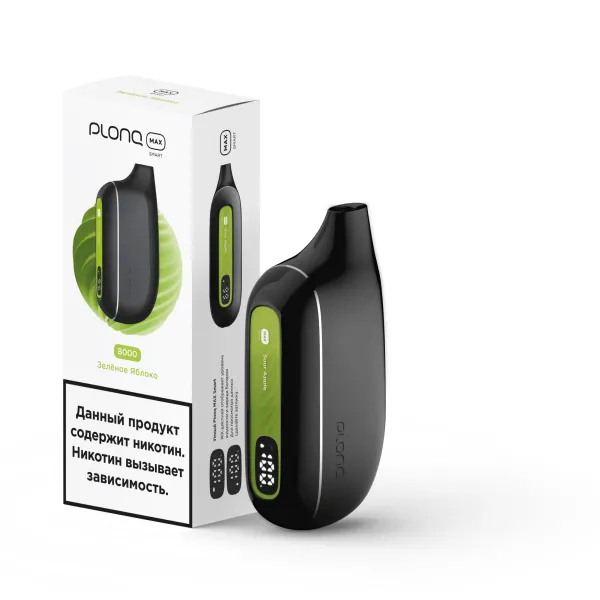 Plonq Max Smart Зеленое Яблоко (8000 Затяжек) 20 Мг в Сыктывкаре