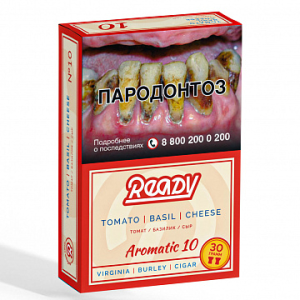 Табак READY №10 TOMATO BASIL CHEESE (Томат Базилик сыр) 30 гр в Сыктывкаре