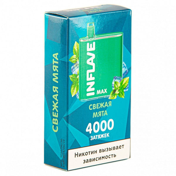 INFLAVE MAX Свежая мята, 4000 тяг в Сыктывкаре