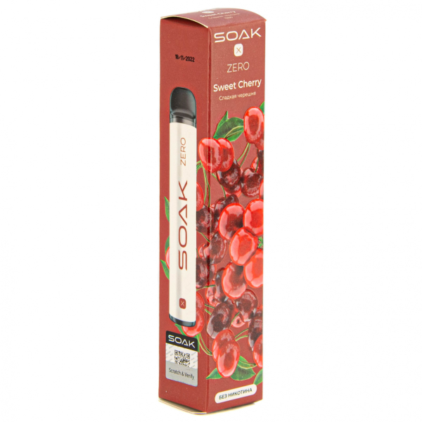 SOAK X ZERO Sweet cherry 1500 затяжек (без никотина) в Сыктывкаре