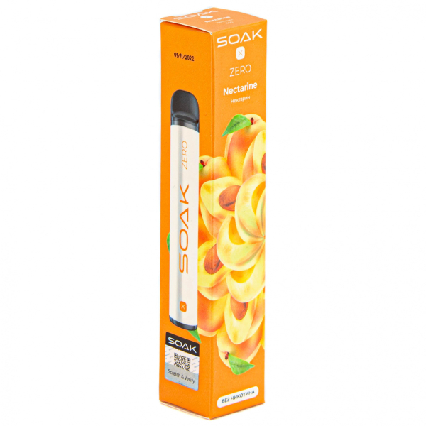 SOAK X ZERO Nectarine 1500 затяжек (без никотина) в Сыктывкаре