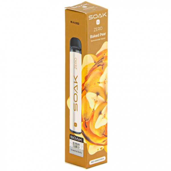 SOAK X ZERO Baked pear 1500 затяжек (без никотина) в Сыктывкаре
