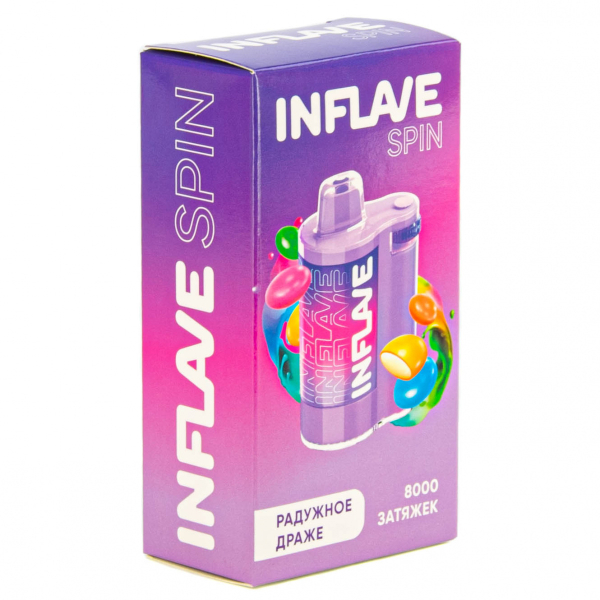 INFLAVE SPIN Радужное драже (8000 затяжек) в Сыктывкаре
