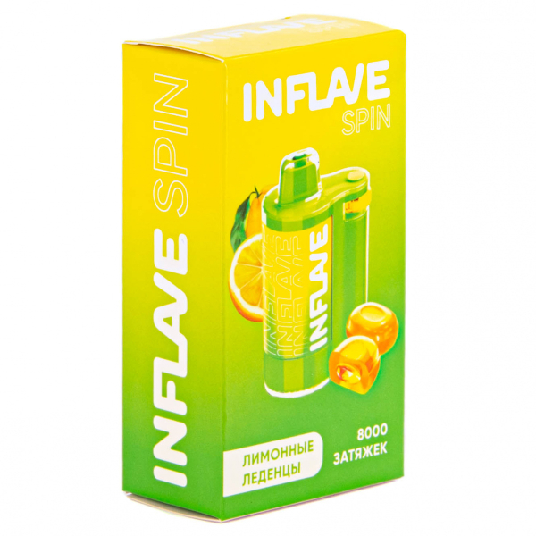 INFLAVE SPIN Лимонные леденцы (8000 затяжек) в Сыктывкаре
