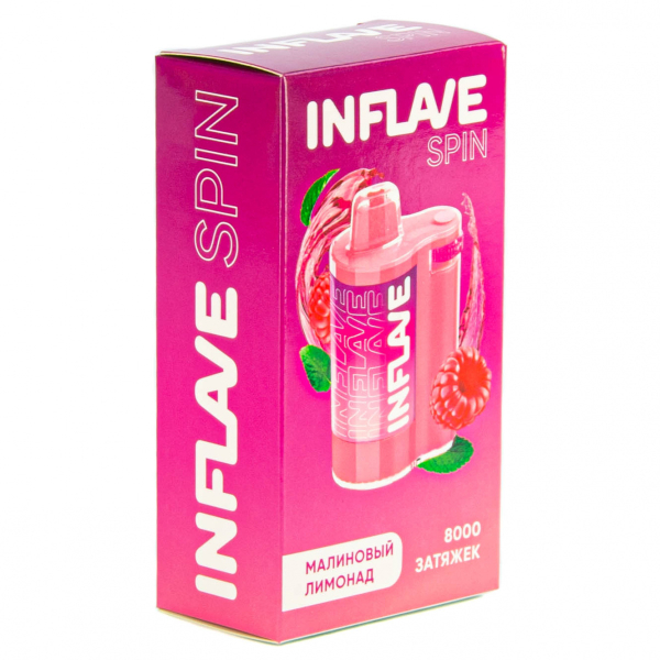 INFLAVE SPIN Малиновый лимонад (8000 затяжек) в Сыктывкаре