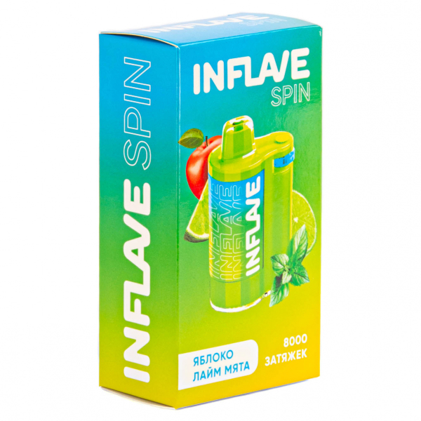 INFLAVE SPIN Яблоко лайм мята (8000 затяжек) в Сыктывкаре