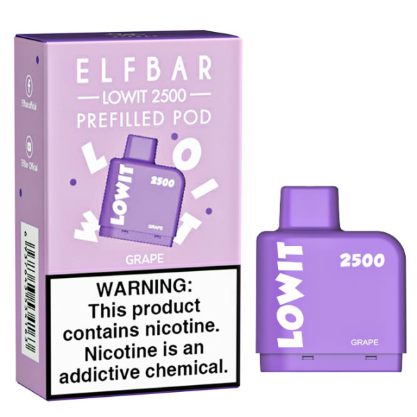 Картридж Elf Bar Lowit 2500 20 мг, 6 мл (Grape) в Сыктывкаре