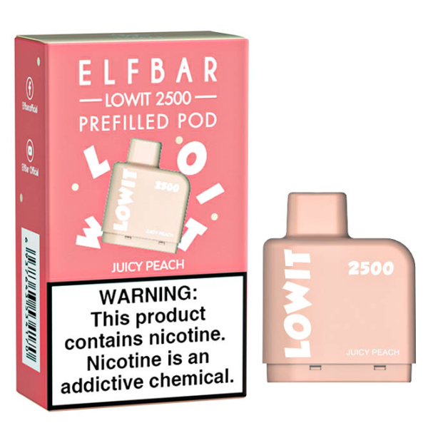 Картридж Elf Bar Lowit 2500 20 мг, 6 мл (Juicy Peach) в Сыктывкаре