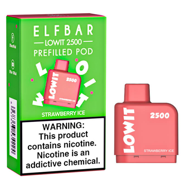 Картридж Elf Bar Lowit 2500 20 мг, 6 мл (Strawberry Ice) в Сыктывкаре