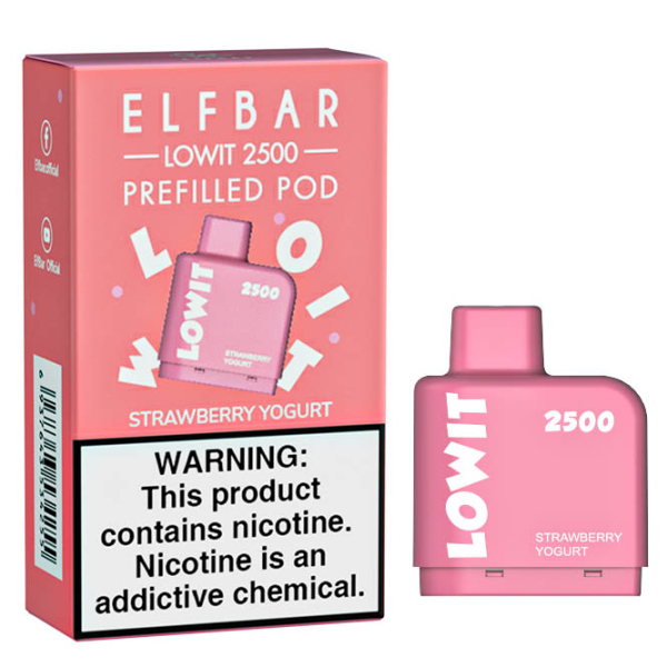 Картридж Elf Bar Lowit 2500 20 мг, 6 мл (Strawberry Yogurt) в Сыктывкаре
