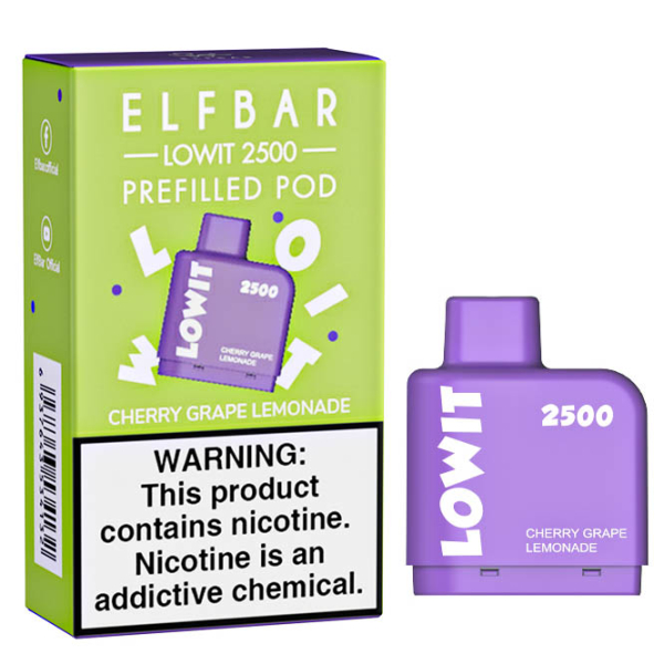 Картридж Elf Bar Lowit 2500 20 мг, 6 мл (Cherry Grape Lemonade) в Сыктывкаре