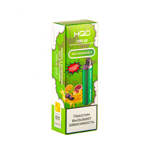 Hqd Cuvie Air Гранатовый Сок, Смородина И Лимон (4000 Затяжек) в Сыктывкаре