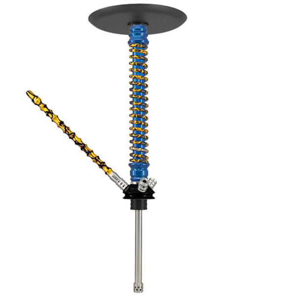 Кальян Mamay Custom V3 №12 Coilovers Голубой Золотой Сплеш  в Сыктывкаре