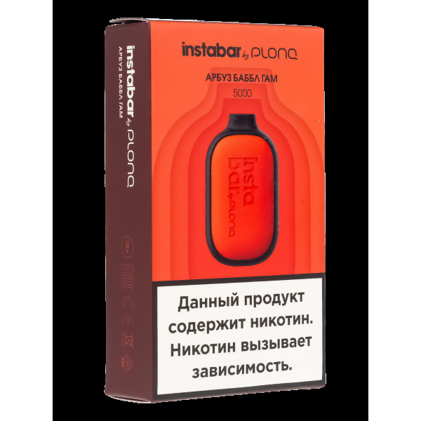 Plonq Instabar Арбуз Баббл Гам (5000 Затяжек) 20 Мг в Сыктывкаре