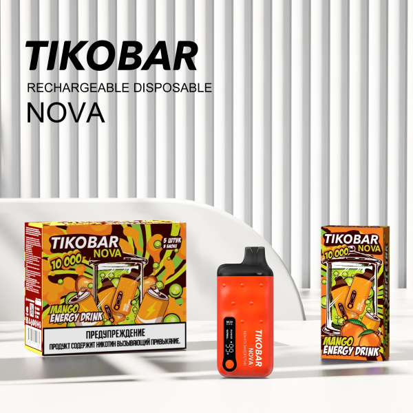 Электронка Tikobar Nova Манго Энергетик 10000 Затяжек в Сыктывкаре