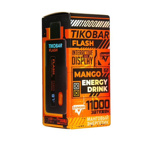 Электронка Tikobar Flash Манговый Энергетик 11000 Затяжек в Сыктывкаре
