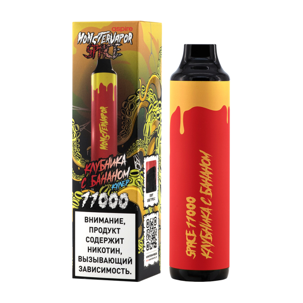 Электронка Monstervapor Space Клубника И Банан (11000 Затяжек) в Сыктывкаре