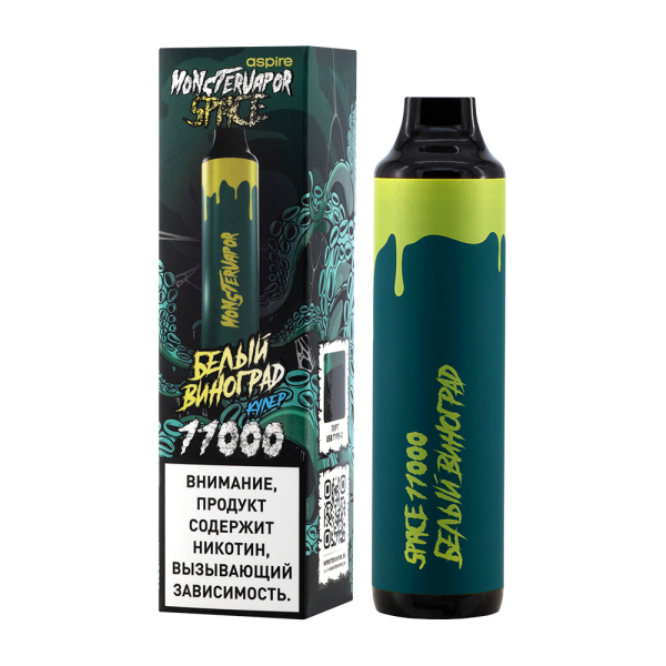 Электронка Monstervapor Space Белый Виноград (11000 Затяжек) в Сыктывкаре
