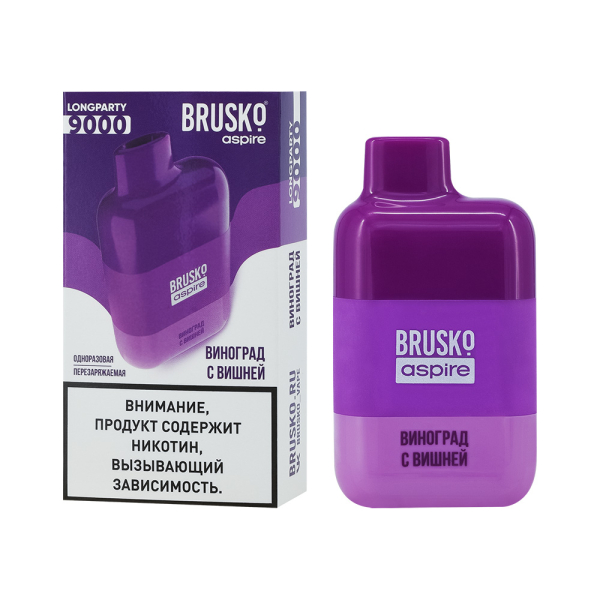 Электронка Brusko Longparty Виноград И Вишня (9000 Затяжек) в Сыктывкаре