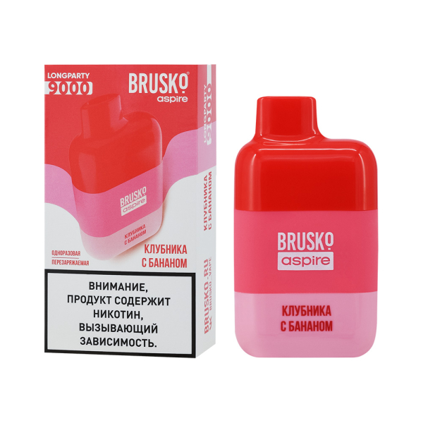 Электронка Brusko Longparty Клубника И Банан (9000 Затяжек) в Сыктывкаре