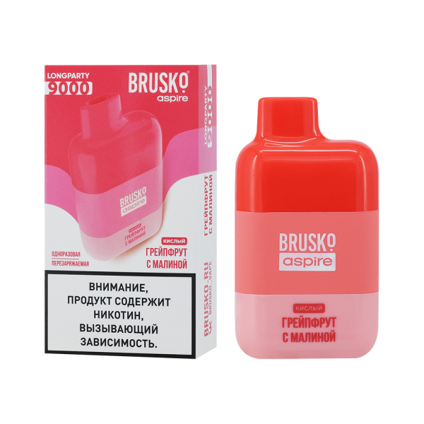 Электронка Brusko Longparty Грейпфрут И Малина (9000 Затяжек) в Сыктывкаре