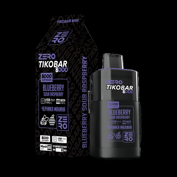 Электронка Tikobar Zero Черника Малина 8000 Затяжек в Сыктывкаре