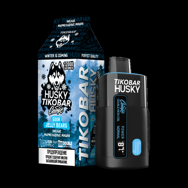 Электронка Tikobar Husky Сибирь Кислые Мармеладные Мишки 12000 Затяжек в Сыктывкаре