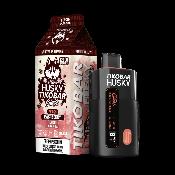 Электронка Tikobar Husky Сибирь Персик Малина 12000 Затяжек в Сыктывкаре