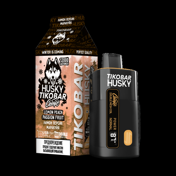 Электронка Tikobar Husky Сибирь Лимон Персик Маракуйя 12000 Затяжек в Сыктывкаре