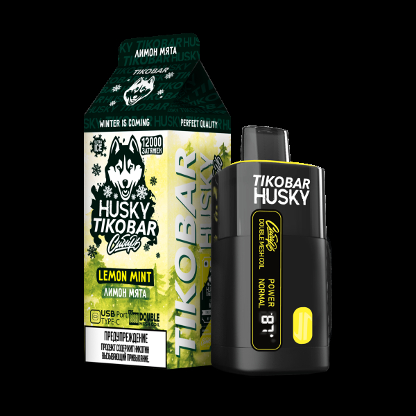 Электронка Tikobar Husky Сибирь Лимон Мята 12000 Затяжек в Сыктывкаре