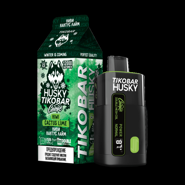 Электронка Tikobar Husky Сибирь Киви Кактус Лайм 12000 Затяжек в Сыктывкаре