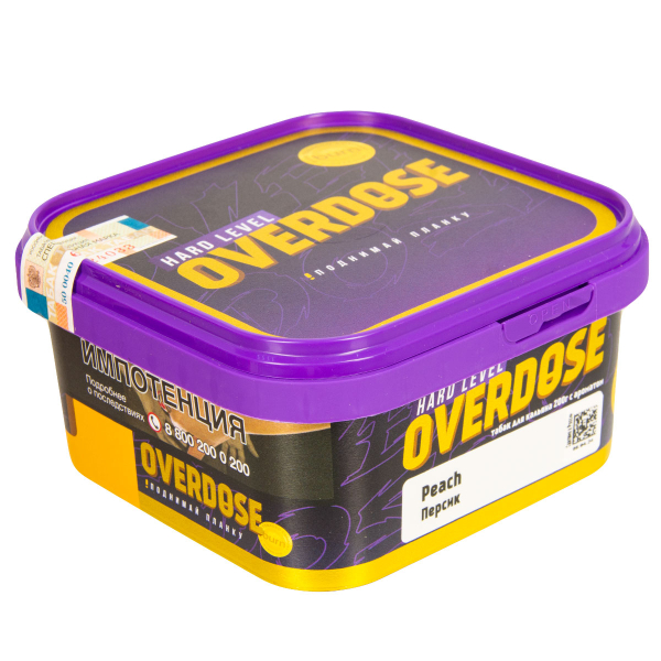 Табак Overdose Peach  200 грамм в Сыктывкаре