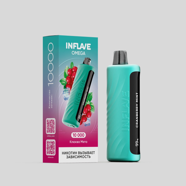Электронка Inflave Omega Клюква Мята (10000 Затяжек) в Сыктывкаре