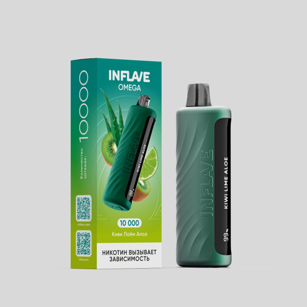Электронка Inflave Omega Киви Лайм Алоэ (10000 Затяжек) в Сыктывкаре